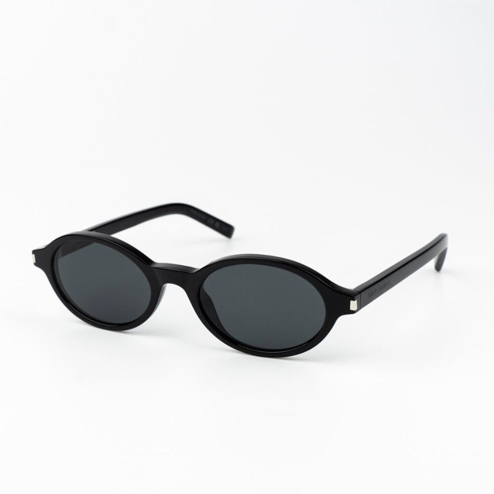 Saint Laurent Men Sunglasses Black Oval Sl751 Jeanne 001 Brand New